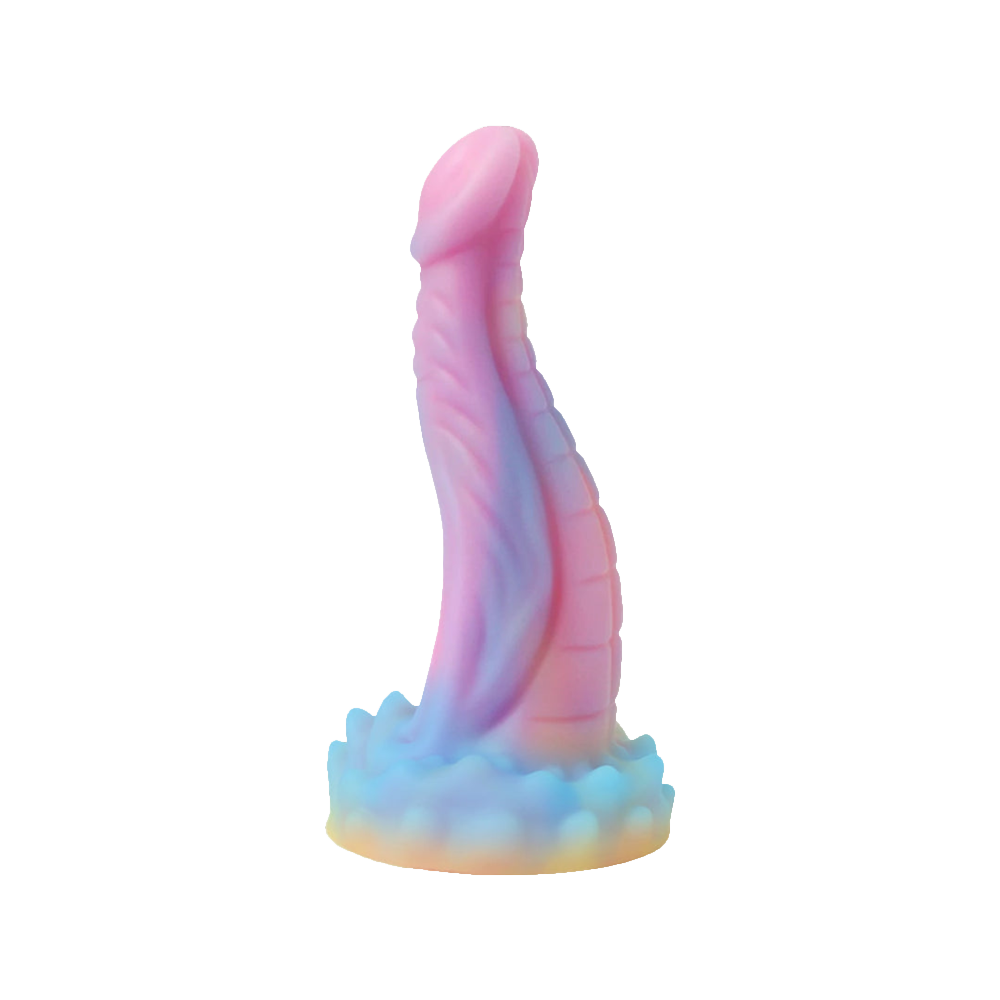 Pink Dragon Dildo 9", Glow