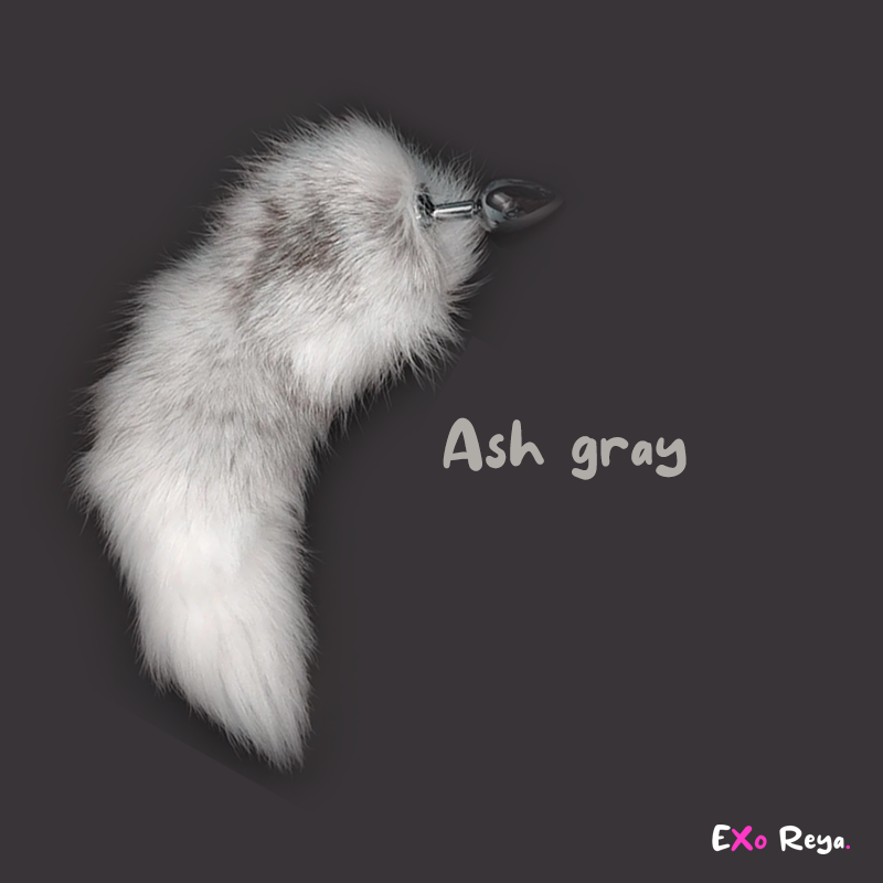 Fluffy Fox Tail Butt Plug, 3 Sizes, Interchangeable - Exo Reya Fluffy Fox Tail Butt Plug, 3 Sizes, Interchangeable - Exo Reya