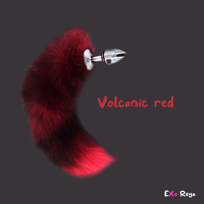 Fluffy Fox Tail Butt Plug, 3 Sizes, Interchangeable - Exo Reya Fluffy Fox Tail Butt Plug, 3 Sizes, Interchangeable - Exo Reya