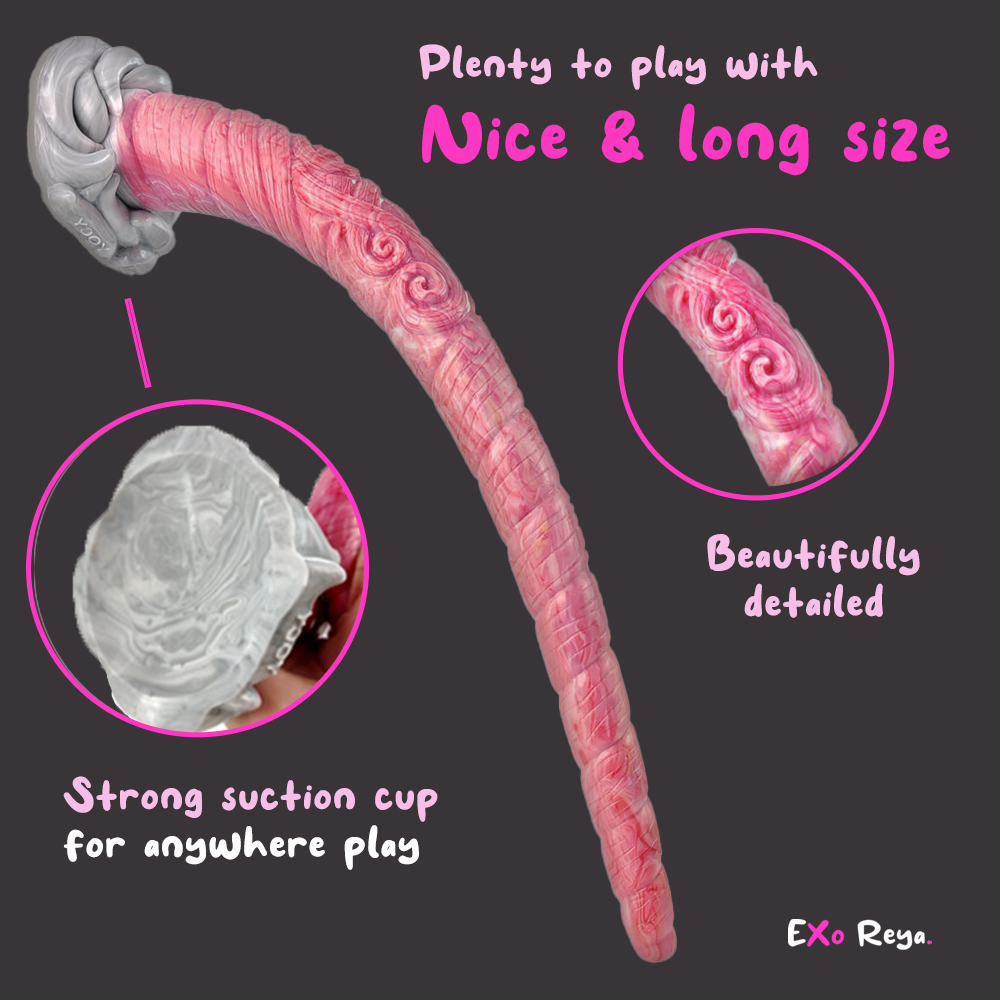 Long Tail Dildo, 16.9", 42.9cm