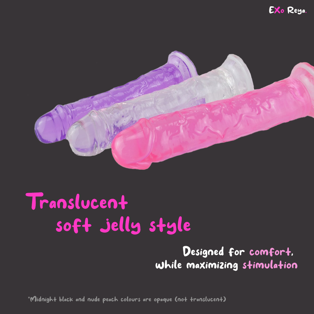 Classic Soft Jelly Dildo, 5 Sizes