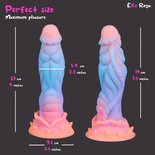 Fantasy Dragon Dildo 9" | Glow in the Dark Sex Toy | Made with Premium Silicone | Exo Reya Fantasy Dragon Dildo 9" | Glow in the Dark Sex Toy | Made with Premium Silicone | Exo Reya